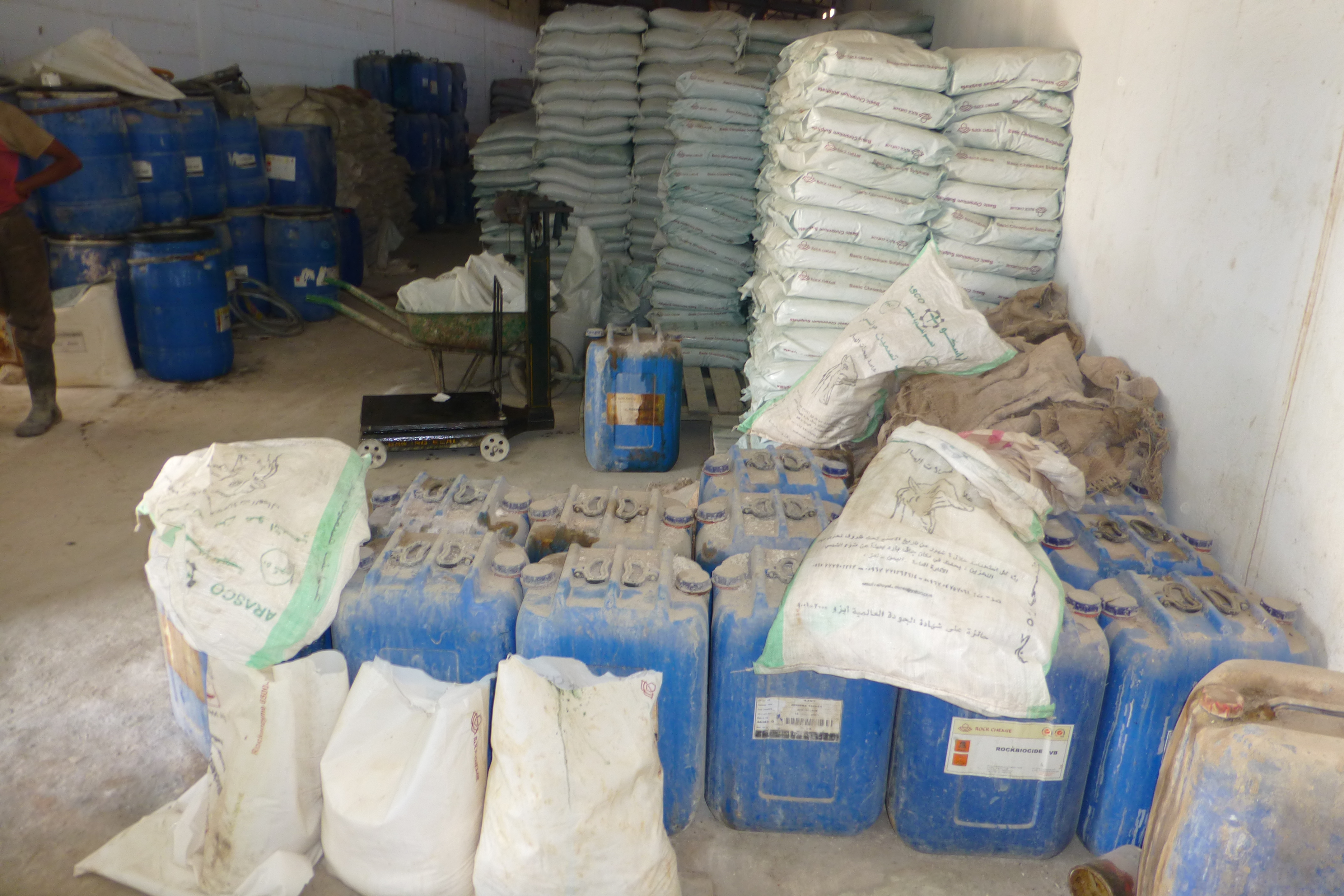 Chemicals are properly stored