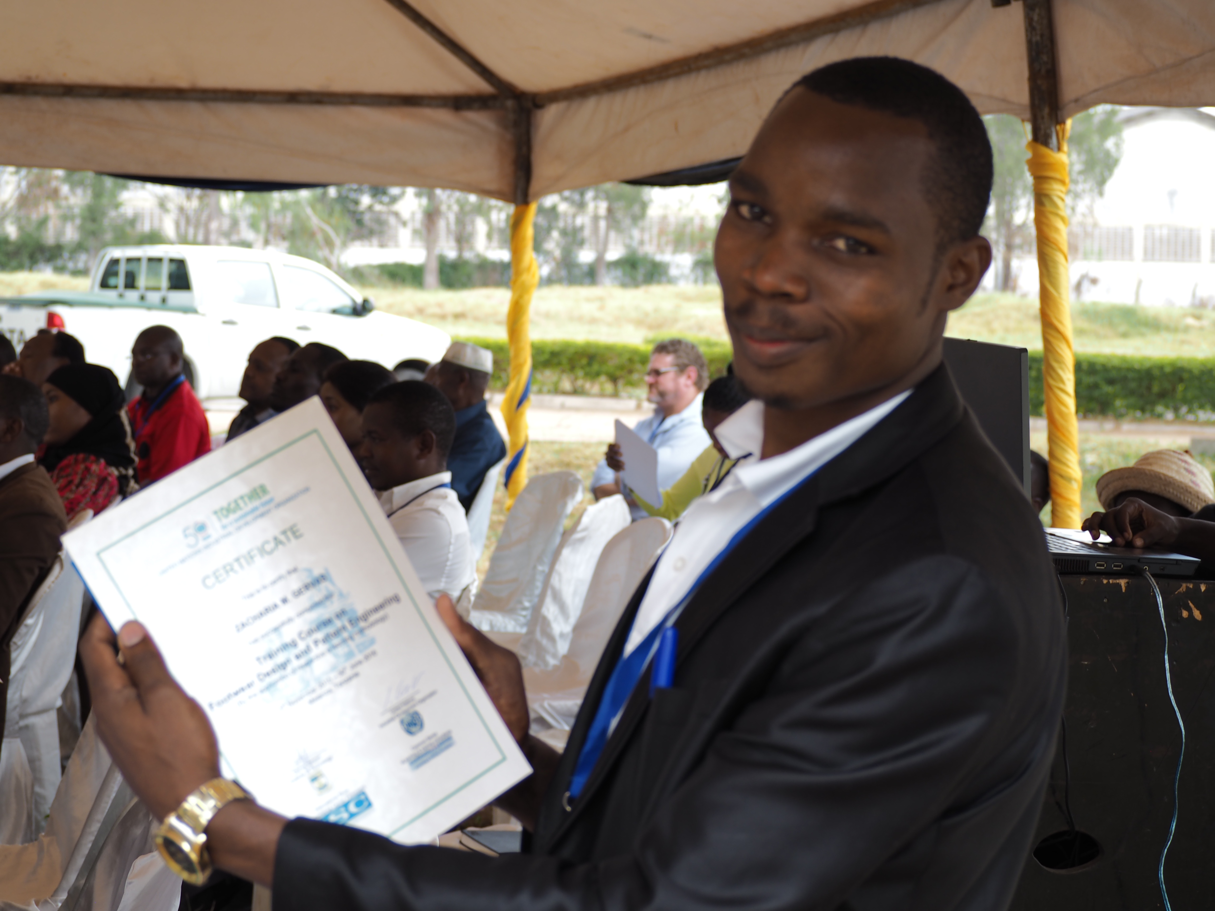 Graduates of training course with certificates