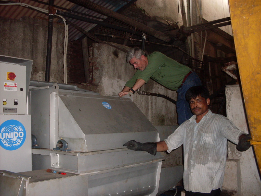 Hair saving screen installation UNIDO Har saving liming Hazaribagh leather Bangladesh